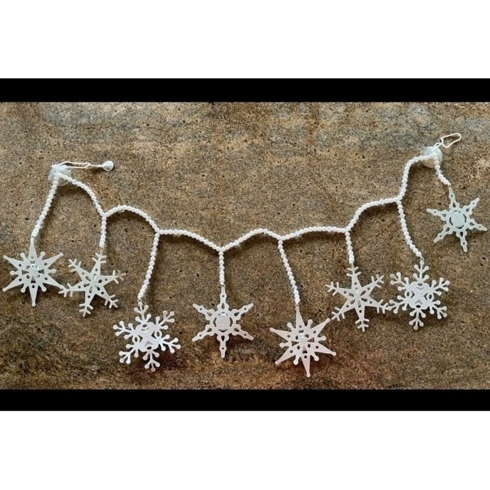 Princess House 1 String Of Snowflakes New In‎ Original Box 2264 White Glitter